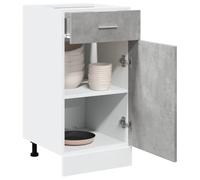 Générique Armoire à tiroirs Moderne Lyon en Bois d'ingénierie Gris béton 40 x 46 x 81 5 cm Pratique et Spacieuse pour Cuisine et Autres Espaces