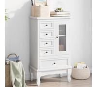 Générique Armoire avec 5 tiroirs et 2 étagères Blanc,Armoires & Meubles de Rangement,Commodes-241150