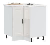 Générique Armoire d'angle de Cuisine Porto Blanc Brillant Bois ingénierie,Meubles de Cuisine,853989