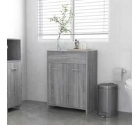 Générique Armoire de Bain Sonoma Gris 60x33x80 cm Bois d'ingénierie,Ensembles de mobilier pour salles de Bains,21.32KG-815664