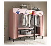 Générique Armoire De Rangement, Armoires Portable avec Barre De Suspension, Garde-Robe Pliable, Penderie avec Housse en Tissu avec Tringles, pour Suspendre des Vêtements(F,167cm/65.7in)