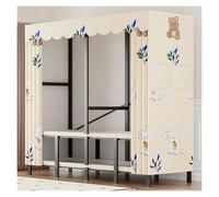Générique Armoire De Rangement en Tissu, Garde-Robe Pliable, Penderie avec Housse avec Tringles, Portable avec Barre De Suspension, pour Suspendre des Vêtements(A,168X50X170cm)