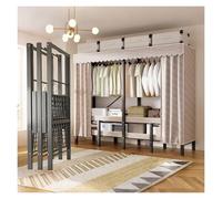 Générique Armoire De Rangement en Tissu Penderie Portable, Portable Pliable en Tissu, Assemblée dans La Chambre, pour Vestiaire Chambre Salle D’étude(Red)