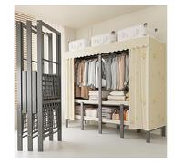 Générique Armoire De Rangement en Tissu Penderie Portable, Portable Pliable en Tissu, Assemblée dans La Chambre, pour Vestiaire Chambre Salle D’étude(Yellow)