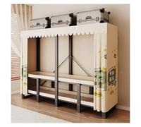 Générique Armoire De Rangement en Tissu, Porte-vêtements Portable avec Housse, Garde-Robe Pliable, Penderie Tout Cadre en Acier avec Barre De Suspension(E,190cm/74.8in)