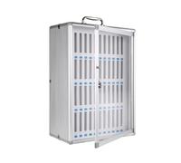 Générique Armoire De Rangement for Téléphone Portable en Alliage D'aluminium, Support Mural/Organisateur Bureau À 12-60 Emplacements, avec Poignée Et Verrou Sécurité