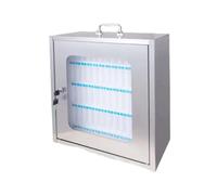 Générique Armoire De Rangement for Téléphone Portable, Support Mural/Support De Téléphone Portable De Bureau, avec Verrou De Sécurité Et Poignée, Portes D'armoire Transparentes