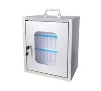 Générique Armoire De Rangement for Téléphone Portable, Support Mural/Support De Téléphone Portable De Bureau, avec Verrou De Sécurité Et Poignée, Portes D'armoire Transparentes