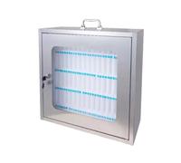 Générique Armoire De Rangement for Téléphone Portable, Support Mural/Support De Téléphone Portable De Bureau, avec Verrou De Sécurité Et Poignée, Portes D'armoire Transparentes