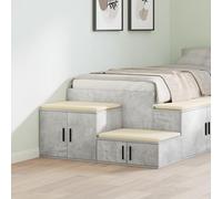 Générique Armoire de Rangement Gris béton 127x41x40 cm Bois d'ingénierie,Tables de Chevet,26.35KG-866654