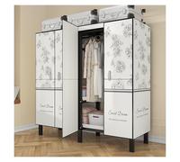 Générique Armoire De Rangement, Porte-vêtements Pliable, Armoires Chambre en Tissu, Armoire Penderie Portable Multi-Rangement, Étages Cases, pour Chambre, Vestiaire(D,180cm/70.9inch)