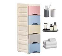 Générique Armoire de roulante - Tour de Fine de 80 cm, unité de tiroirs à Cinq Niveaux | Armoire à étagères Verticale Mobile pour Cuisine, Salle de Bains, hôtel, Appartement, Location de res