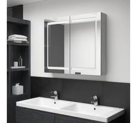 Générique Armoire de Salle de Bain à Miroir LED Gris béton 80x12x68 cm,Meubles,Armoires & Meubles de Rangement,Meubles-lavabos,Meubles-lavabos de Salle de Bains,Gris,19.15 KG,326511