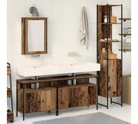 Générique Armoire de Salle de Bain avec évier intégré - Bois Vieilli,Ensembles de mobilier pour salles de Bains,64KG-3332589