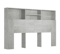 Générique Armoire de tête de lit Gris béton 160x19x103,5 cm,Meubles, Lits & Accessoires, Têtes et Pieds de lit, Gris (Poids 26.25KG)