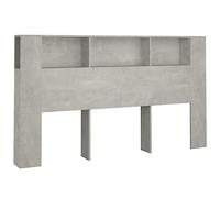 Générique Armoire de tête de lit Gris béton 180x18,5x104,5 cm,Meubles, Lits & Accessoires, Têtes et Pieds de lit, Gris (Poids 28.66KG)