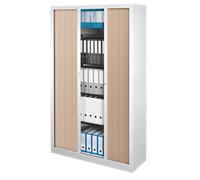 Générique Armoire Haute à Rideaux Monobloc Mario H 198 x L 120 cm - Corps Blanc