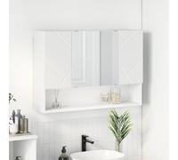Générique Armoire Miroir de Salle de Bain Blanc 80 x 17 x 55 cm,Meubles,Armoires & Meubles de Rangement,Meubles-lavabos,Meubles-lavabos de Salle de Bains,Blanc,16.79 KG,883354