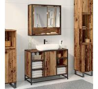 Générique Armoire Miroir de Salle de Bain Bois Ancien 65 x 20 x 60 cm Meubles Armoires & Meubles de Rangement Meubles-lavabos Meubles-lavabos de Salle de Bains (Poids 18.92KG)
