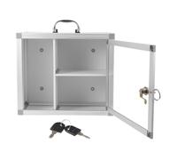 Générique Armoire Pharmacie Murale Renforcée avec Fenêtre Transparente Boîte Rangement Médicaments Sécurisée pour Urgences Domestiques et Espaces Publics