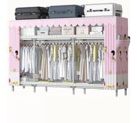 Générique Armoire Pliable en Acier 26mm : Zone Suspendue + étagères. Montage Outil-Free. Grande capacité pour espaces réduits. Solution Portable de Rangement intensif (E 125x45x170cm/49x18x67in)