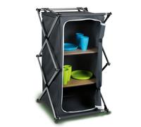 Armoire pliante camping 53x49cm hauteur 95cm - 2 étagères gain de place