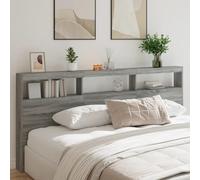 Générique Armoire tête de lit avec LED Sonoma Gris 220x17x102 cm,Lits & Accessoires,Têtes et Pieds de lit-839229
