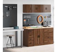 Générique Armoires de Garage 2 pcs chêne Marron Bois d'ingénierie,Entreprise & Industrie,Stockage Industriel,Armoires industrielles,Brun,27.75 KG,3328320