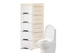 Générique Armoires de Salle de Bain Debout,Grand Meuble De Rangement De Sol pour Cuisine avec roulettes | Tour D'Organisation À 5 Tiroirs pour Salle De Bain, Chambre Et Salon