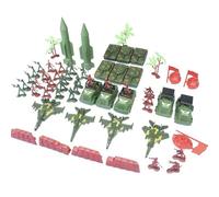 Générique Army Toys Set - 307pcs Soldier Model Sand Table Toy | Army Men Figures & Base Playset, Funny DIY Scene Toy with Zipper Storage Bag for Kids Boys Aged 3+ Gift