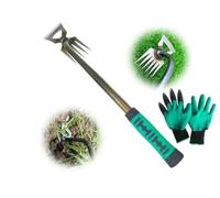 Générique Arracheuse de Mauvaises Herbes Outil de Désherbage Manuel Léger et Portable, en Acier au Manganèse Durable, Multifonctionnel pour Jardin et Pelouse (5 Teeth)