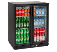 Générique Arrière-Bar Réfrigéré - 2 Portes Vitrées Battantes - 208 L - Éclairage LED - Température 2°C à 8°C - Compact et Robuste