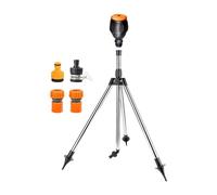 Générique Arroseur Tripode Stable Trépied Arrosage Réglable Irrigation Extérieure Mouvement Circulaire Connexion Instantanée 3/4 Pouce Efficace pour Gazon Légum