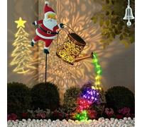 Générique Arrosoir Lumineux Solaire Extérieur avec Père Noël,éTanche LED Lampes Solaires Exterieures Jardin, Deco Noel Lampes LED pour Deco Noel,Jardin,Chemin, Cour Et Terrasse (E)