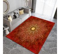 Générique Art Abstrait Tapis de Salon 60x90 cm Vents du Sud-Ouest Indien Flanell Tapis avec Dos en Caoutchouc antidérapant Carpettes Tapis de canapé Paillasson Décoration Maison Chambre Q-37