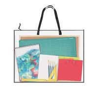 Générique Art Bag Carrier, 19 X 25 inch Art Storage Bag, Handle and Zipper Closure, Portable Clear Organizer, Ideal for Travel Camping Photograph Scrapbook Poster, 25x18.9 inches