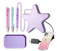 Générique Art Du Strass Électrique - De Métal Poli, Avec Plateau, Outils De Perles De Pierres Précieuses Sans | Stylo De Peinture Strass Sous Vide, Pour Décoration De Maison, Artisanat, Bricolage D