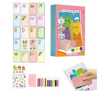 Générique Art Kit - Fun DIY Drawing Paper Set With Coating, Includes Tool | Creative Art Supplies For Children, Birthday Gift, Classroom, Home Activity Use