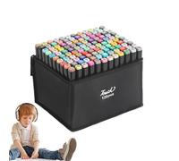 Générique Art Marker Set, Fine Point and Brush Tip Sketch Pens, Vibrant Coloring Markers for Kids and Teens, Perfect for Easter Basket Stuffers, Creative Book Taking and Art Projects