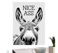 Générique Art Mural Amusant d'Animaux Salle de Bain - Impression Sur Toile De Décor Abstrait Style Ferme Du Moyen Âge - Panneaux Décoratifs Animaux Salle de Bain | pour Décoration