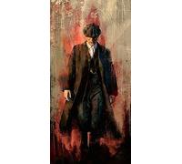 Générique Art mural Graffiti Art Peintures Imprimer sur Toile Art Affiches et Impressions Portrait de Tommy Shelby Art Photos Decor de la Maison, 50x100cm no Frame