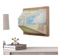 Générique Art mural LED - Illusion visuelle de lumière ambiante (cadre en bois) | Veilleuse sans perçage, décoration de couloir de galerie haut de gamme, lampe à effet œil nu pour salon