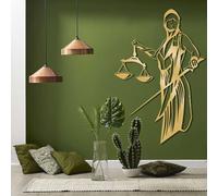Générique Art Mural Noir, décor de Balance de Justice, Style mythologie Grecque, Utilisation en Cabinet d'avocats, Art Mural en métal, décoration d'œuvre d'art, pour Salon, Chambre à Coucher, Cou
