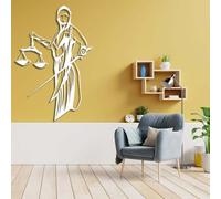 Générique Art Mural Noir, décor de Balance de Justice, Style mythologie Grecque, Utilisation en Cabinet d'avocats, Art Mural en métal, décoration d'œuvre d'art, pour Salon, Chambre à Coucher, Cou