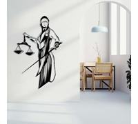 Générique Art Mural Noir, décor de Balance de Justice, Style mythologie Grecque, Utilisation en Cabinet d'avocats, Art Mural en métal, décoration d'œuvre d'art, pour Salon, Chambre à Coucher, Cou