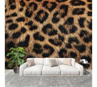 Générique Art Papier Peint Intissé 300x210 cm Texture Imprimé LéOpard RéTro Lmperméable Antifouling papier peint Photo Décoration Brun Murale 3D HD Salon Chambre mur de fond du Canapé