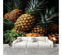 Générique Art Papier Peint Intissé 400x280 cm ThèMe RéAliste Vagues De Fruits Lmperméable Antifouling papier peint Photo Décoration Vert Murale 3D HD Salon Chambre mur de fond du Canapé