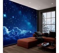 Générique Art Papier Peint Intissé Mural Fantaisie Galaxies Voie Lactée Bleu Foncé, 3D Moderne Papier Peint Panoramique Salon Chambre à Coucherr Salle - Muraux Photo Décoration 350x245 cm