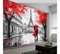 Générique Art Papier Peint Intissé Street Art Paris Tour Couple, Art de Rue Papier Peint Photo 200 x 140 cm (L x H), pour Fresque Murale 3D HD pour Salon Chambre Cuisine