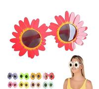 Générique Art the Clown Sunflower Glasses, Terrifier Cosplay Decorative Yellow Eyewear for Adult Halloween Costume (Red)